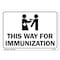 Signmission Public Safety, 7" Height, Decal, 10" X 7", This Way for Immunization, This Way for Immunization OS-NS-D-710-22650 - alternate 1